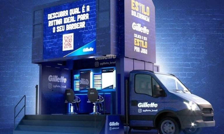 Gillette está com barbearia móvel em São Paulo