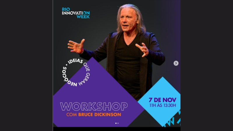 Bruce Dickinson participa de workshop no Rio Innovation Week 