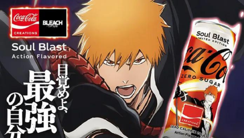 Coca-Cola faz collab com Bleach no sabor 'Soul Blast'