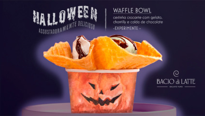 Bacio di Latte retorna com Waffle Bowl para o Halloween Bacio di Latte retorna com Waffle Bowl para o Halloween