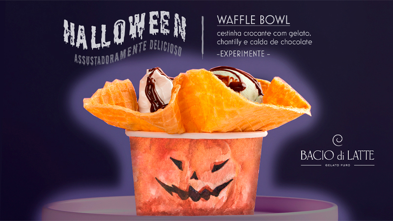 Bacio di Latte retorna com Waffle Bowl para o Halloween