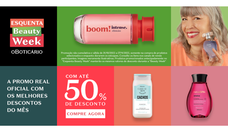 O Boticário tem promoção para Beauty Week