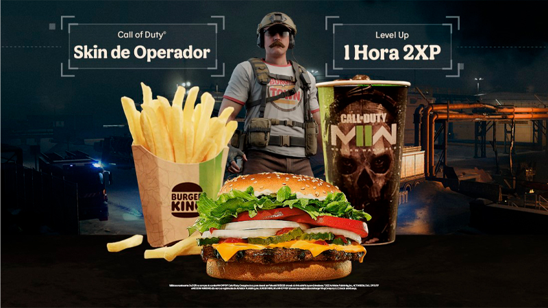 Combo do Burger King dá skin para jogadores do novo Call Of Duty