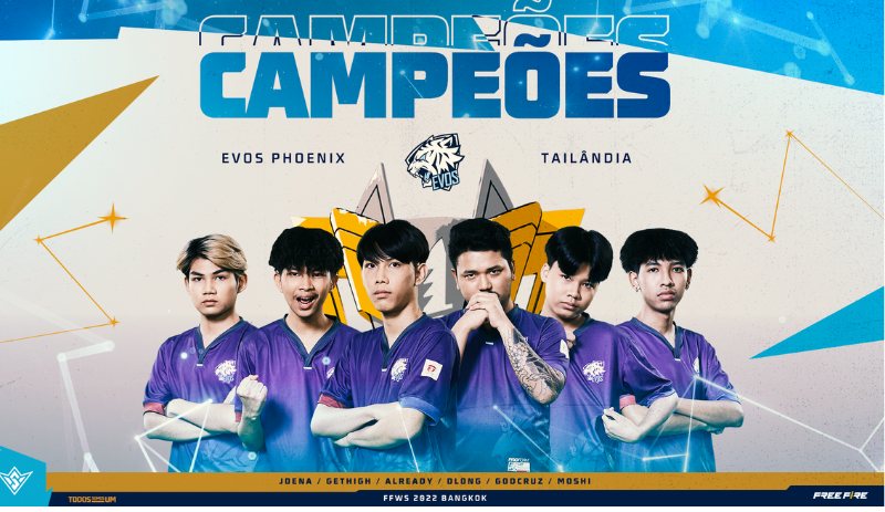 Evos Phoenix vence o Free Fire World Series 2022 Bangkok e vira bicampeã da competição