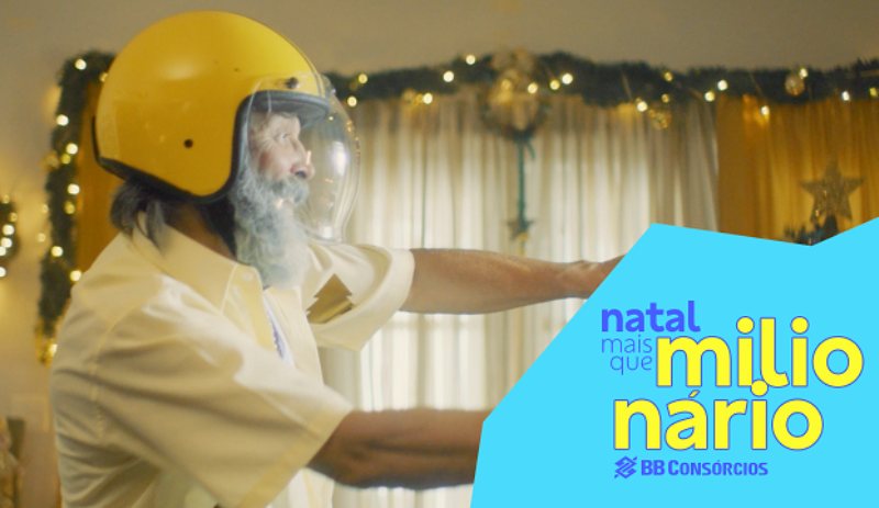 Banco do Brasil faz campanha para promover consórcios com Papai Noel descolado