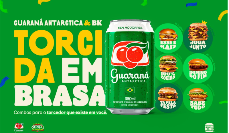 Guaraná Antarctica e Burger King trazem menu completo para a torcida BR