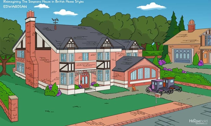 Casa dos Simpsons é revisitada em 8 estilos arquitetônicos diferentes