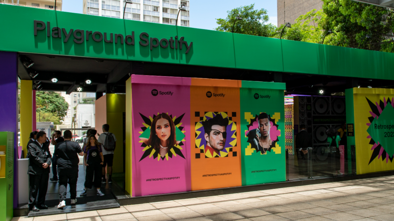 Playground Spotify celebra Retrospectiva 2022 com ambientes temáticos