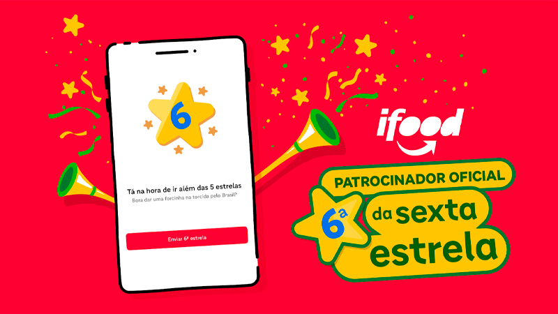 iFood cria sexta estrela no seu aplicativo em homenagem ao hexa