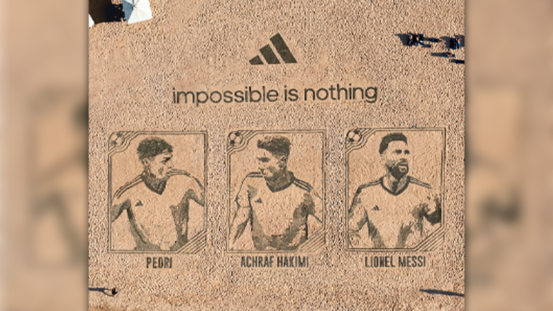 Adidas cria outdoor de areia com três grandes jogadores da Copa do Catar