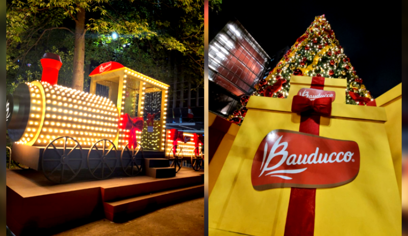 Bauducco comemora Natal na Paulista com trem e árvore instagramável