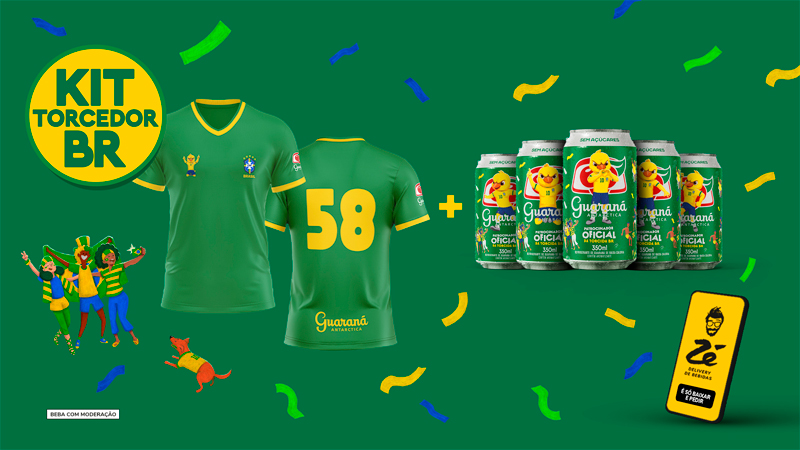 Zé Delivery e Guaraná Antarctica criam kits para a Torcida BR