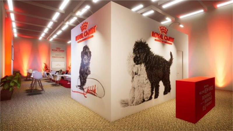 Royal Canin teve estande com cabine e pódio para fotos e ação de samplig no World Dog Show Brasil 2022