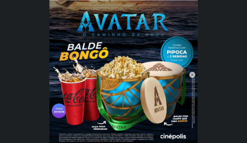 Cinépolis lança combo de Avatar: O Caminho da Água