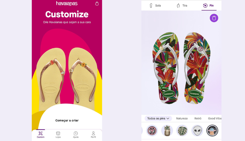 Havaianas lança customizador 3D em seu aplicativo