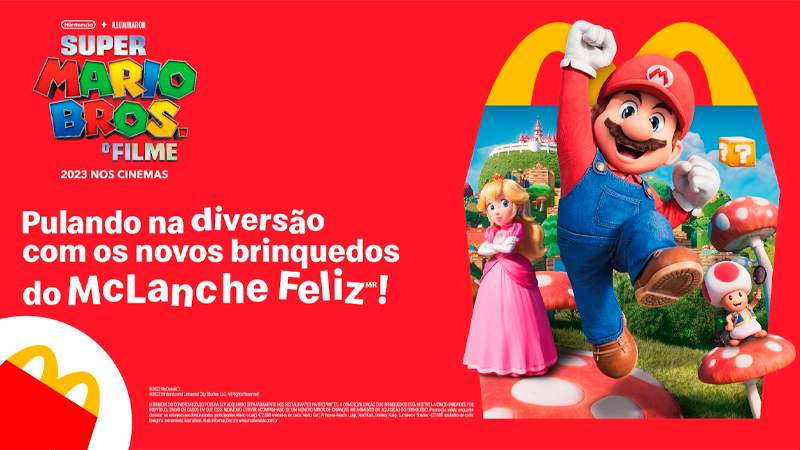 Filme do Mario Bros é tema do McLanche Feliz