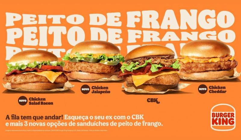 Burger King amplia menu de sanduíches de frango