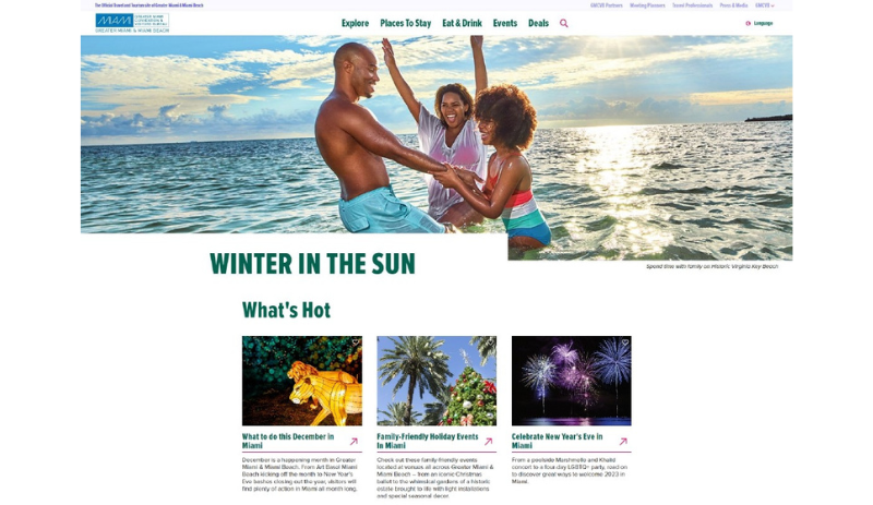 Greater Miami Convention & Visitors Bureau tem site novo e repaginado