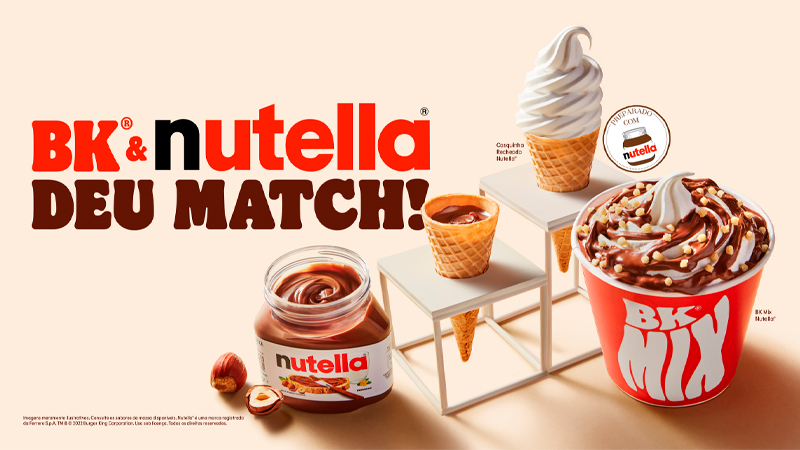 Burger King se une com Nutella e cria sobremesas com creme de avelã