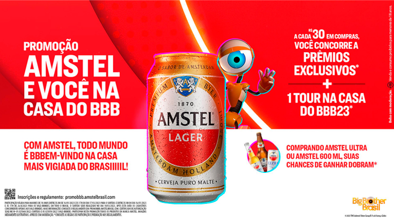 Promoção da Amstel levará fãs do BBB para dentro da casa do reality