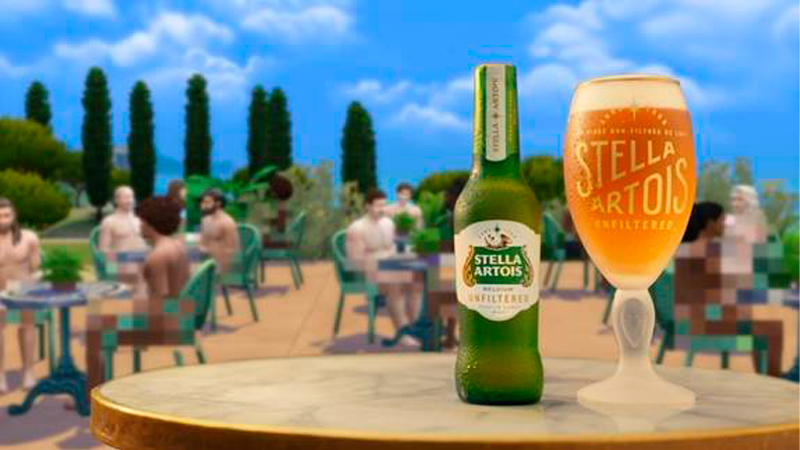 Stella Artois cria campanha 'Au Naturel' dentro do The Sims