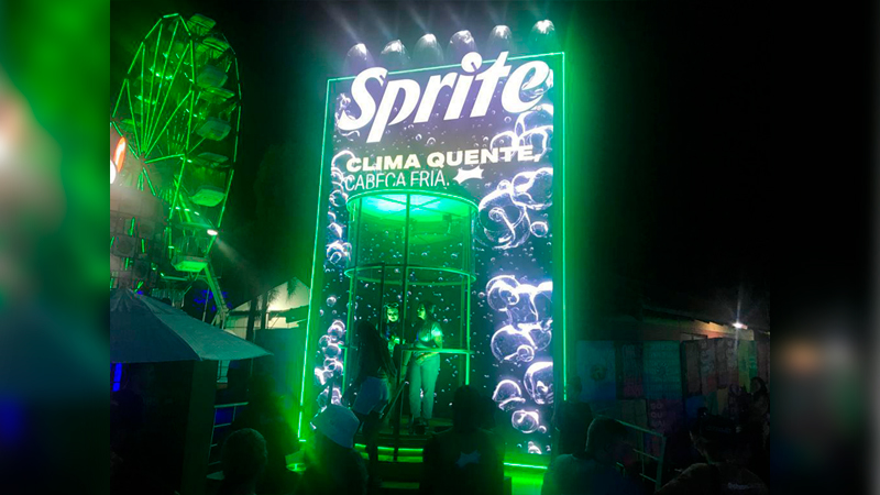 Sprite cria cabine refrescante com sampling dentro do Planeta Atlântida