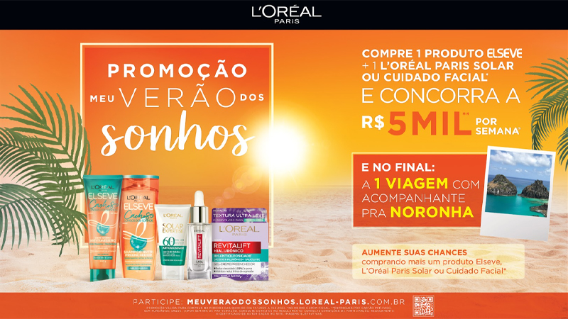 Clientes podem ganhar viagem para Fernando de Noronha em promoção da L'Oreal