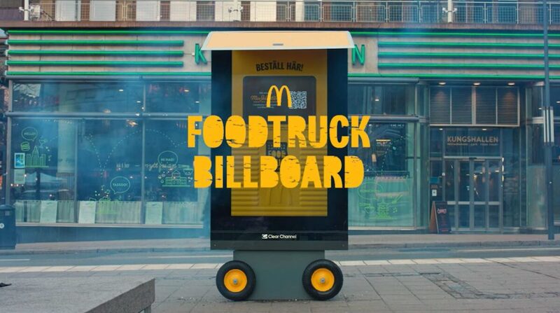 McDonald's transformou painéis publicitários em food trucks na Suécia