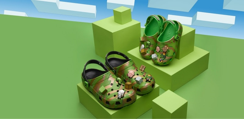 Crocs cria linha de modelos e Jibbitz temáticos do Minecraft