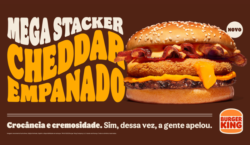 Burger King apresenta Mega Stacker Cheddar Empanado