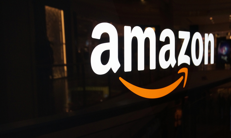 SAN FRANCISCO – OCTOBER 11: Amazon logo on black shiny wall in San Francisco mall in California on October 11, 2015. Amazon is an American international electronic commerce company. It is the world’s largest online retailer.