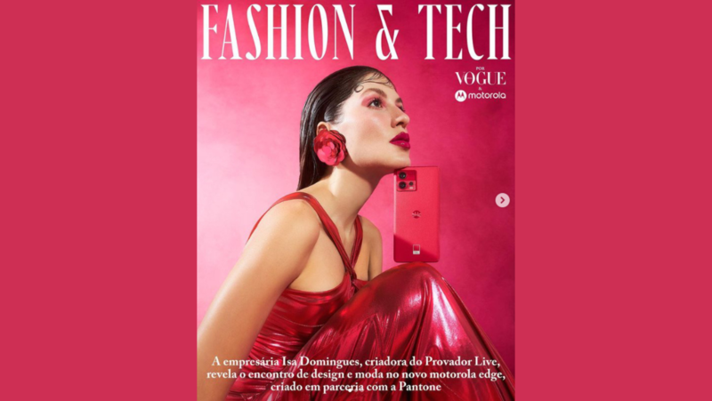 Motorola e Vogue fazem ação com capa digital que destaca o Edge 30 Fusion Viva Magenta