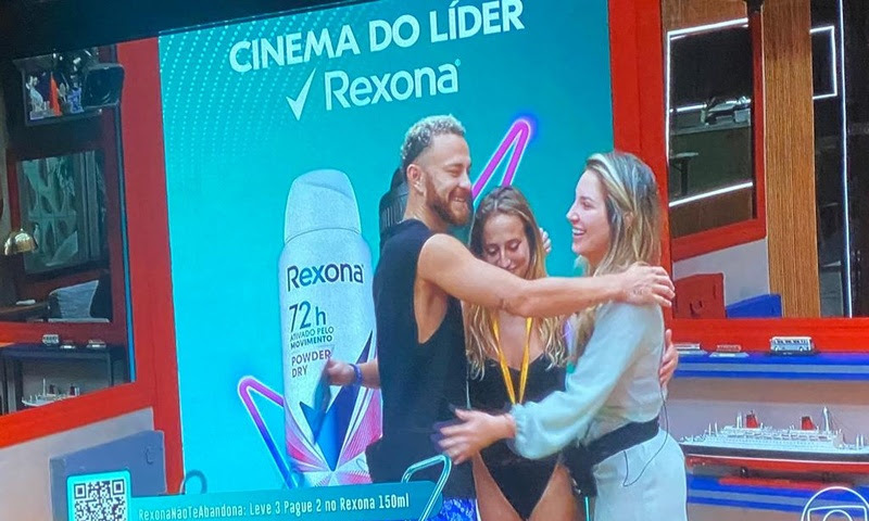 Bruna levou Fred e Amanda para desafio de karatê no Cinema do Líder de Rexona