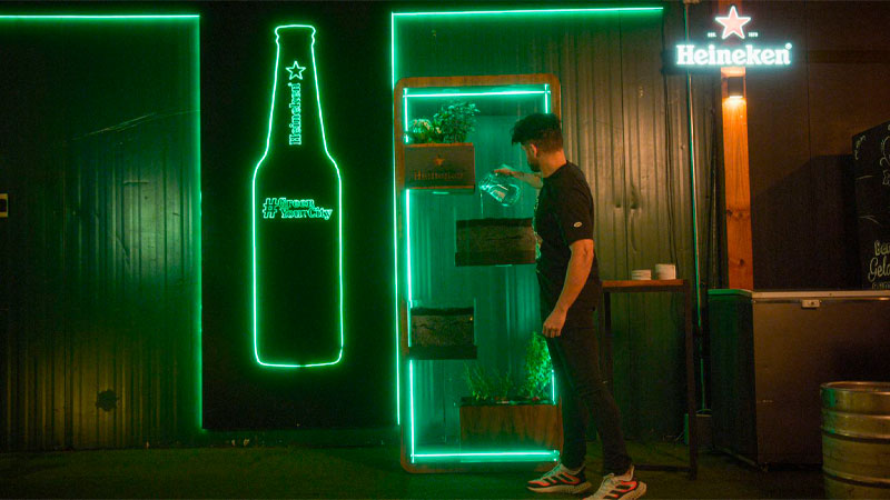 Onzex cria espaços sustentáveis para ação verde da HEINEKEN