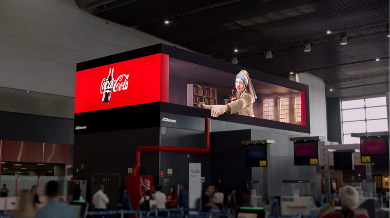 Ação da Coca-Cola traz interação 3D ao Aeroporto de Guarulhos