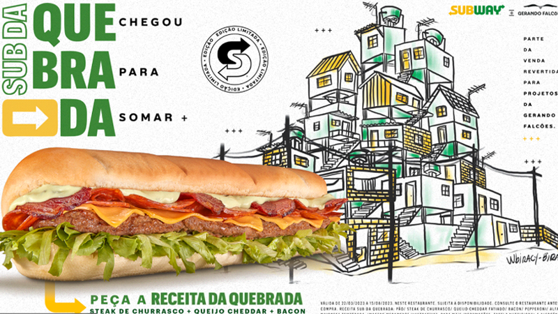 Subway e Gerando Falcões criam sanduíche em parceira com artistas da favela