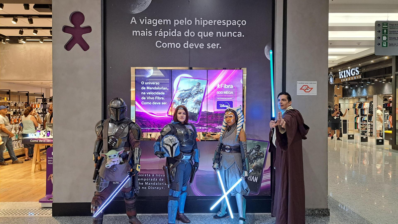 Vivo levou universo da série The Mandalorian para loja do Shopping Metrô Tatuapé