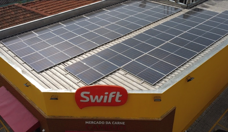 Swift alcança 100 lojas com geração de energia solar nos telhados