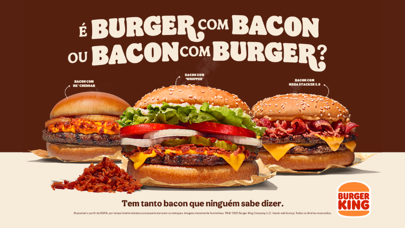 Burger King lança festival de bacon com mais sabor para três clássicos