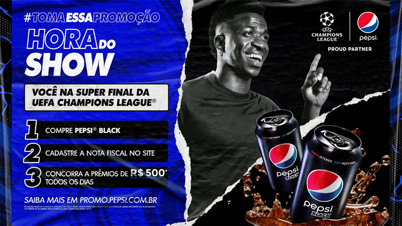 Pepsi Black levará amantes do esporte para final da Champions League