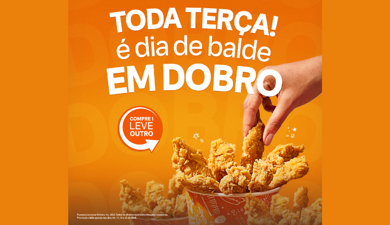 Popeyes lança oferta especial de balde em abril