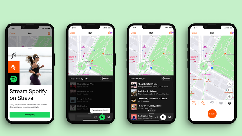 Strava e Spotify divulgam nova parceria