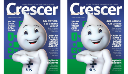 Zé Gotinha reúne revistas Crescer e Pais&Filhos contra a gripe
