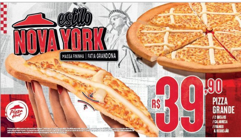 Pizza Hut apresenta estilo 'Nova York'