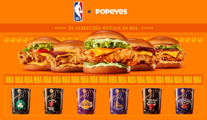 Popeyes apresenta sanduíches inspirados nos times da NBA Popeyes apresenta sanduíches inspirados nos times da NBA