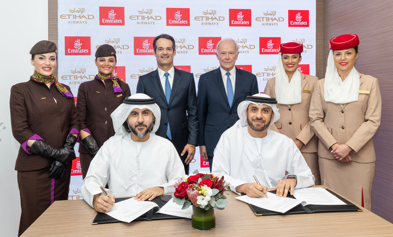 Emirates e Etihad anunciam expansão interline