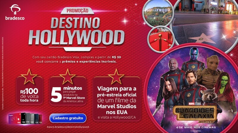 Bradesco e Visa levarão clientes para premiere da Marvel Studios e visita a Hollywood