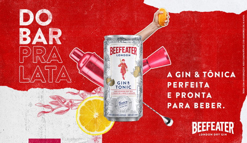 Beefeater apresenta campanha com novo conceito 'Do Bar Pra Lata'