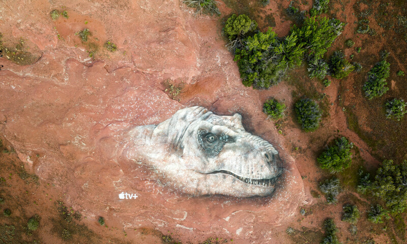 Apple TV+ celebra lançamento de Planeta Pré-Histórico com obras de arte de dinossauros