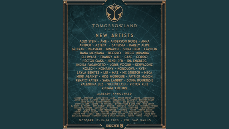 Tomorrowland Brasil adiciona mais de 40 nomes no line-up